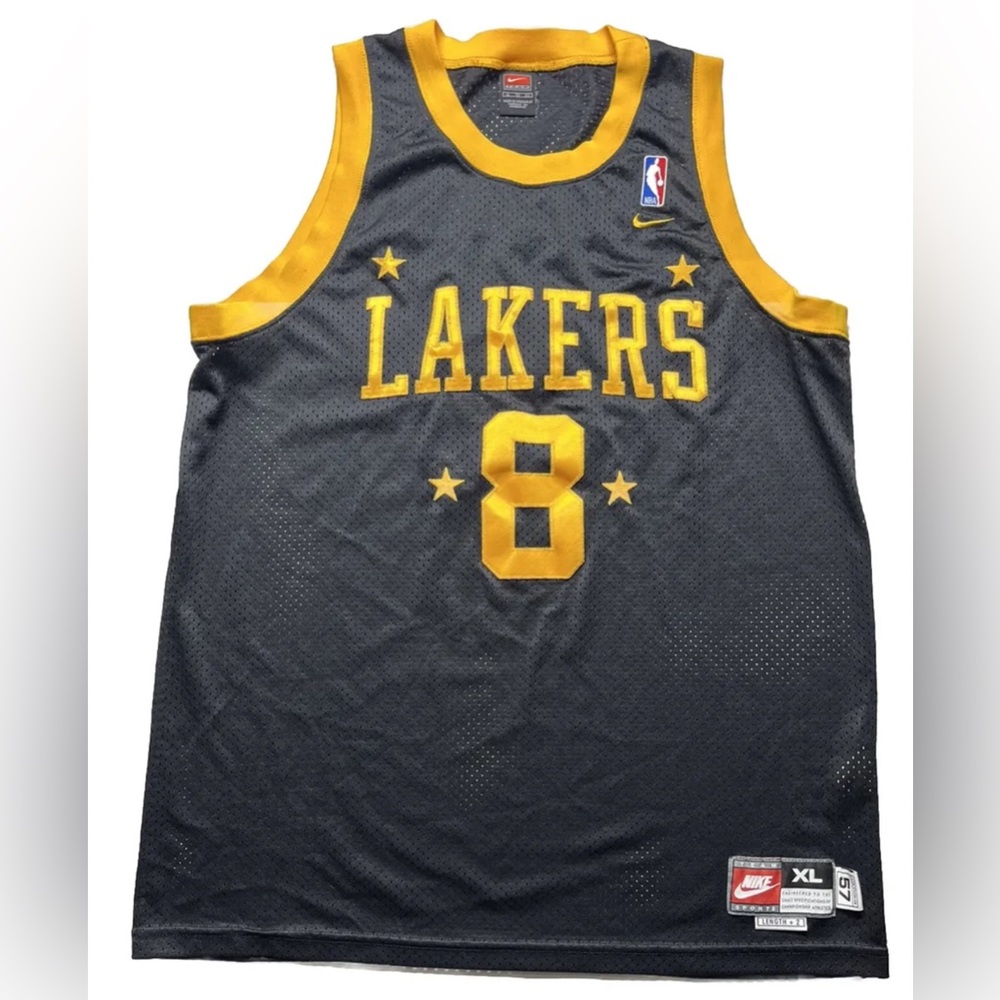 Kobe Bryant Los Angeles Lakers #8 Black Nike NBA Jersey XL 57 Length + 2 Mamba